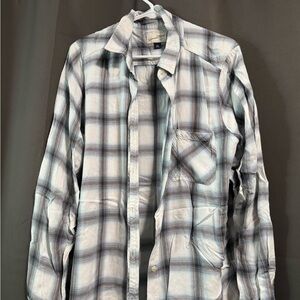 Plaid Button-Up Shirt